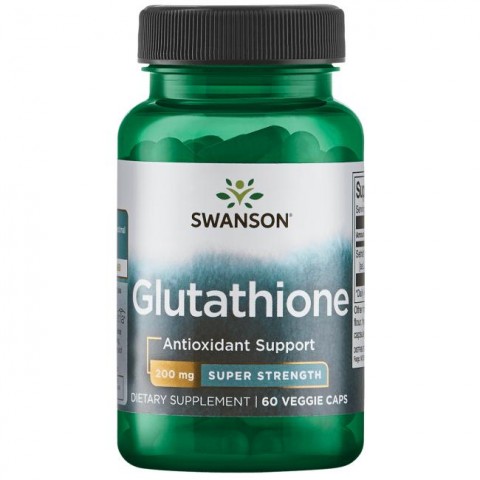 L-Glutationia vähennetty, Swanson, 200mg, 60 kapselia