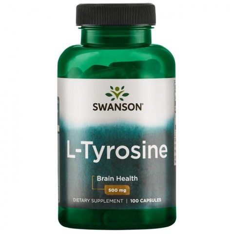 L-tyrosiini, Swanson, 500mg, 100 kapselia