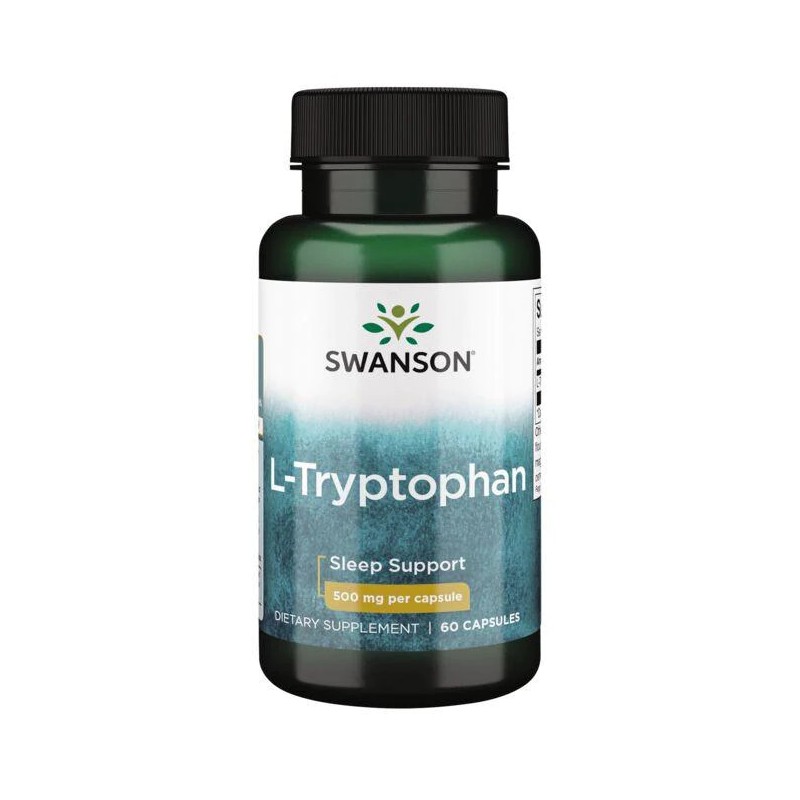 L-tryptofaani, Swanson, 500mg, 60 kapselia L-tryptofaani, Swanson, 500mg, 60 kapselia
