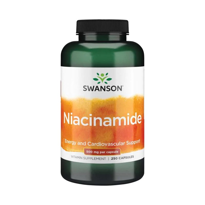 B3-vitamiini Niasiini, Swanson, 500mg, 250 kapselia B3-vitamiini Niasiini, Swanson, 500mg, 250 kapselia