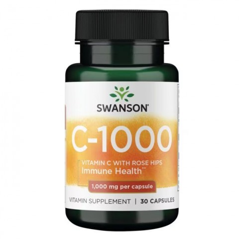 C-vitamiini ohdakeuutteella, Swanson, 1000mg, 30 kapselia