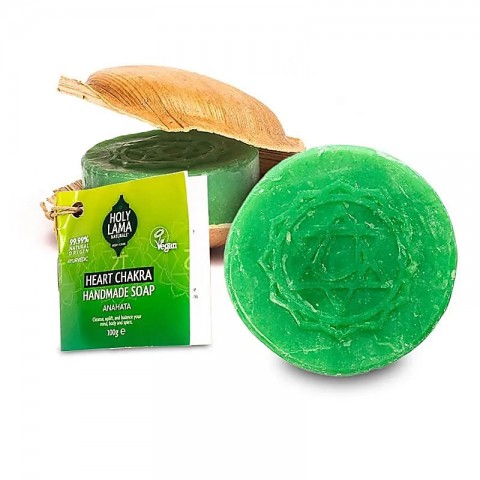 Sydän Chakra Saippua palmunlehdellä Anahata, Holy Lama, 100g