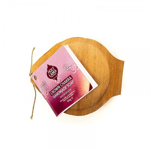 Crown Chakra Soap in Palm Leaf Sahasrara, Holy Lama, 100g