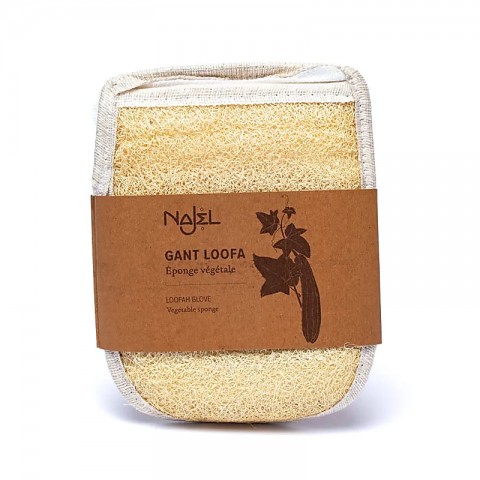 Natural loofah cloth for body scrubbing, Najel, 22cm