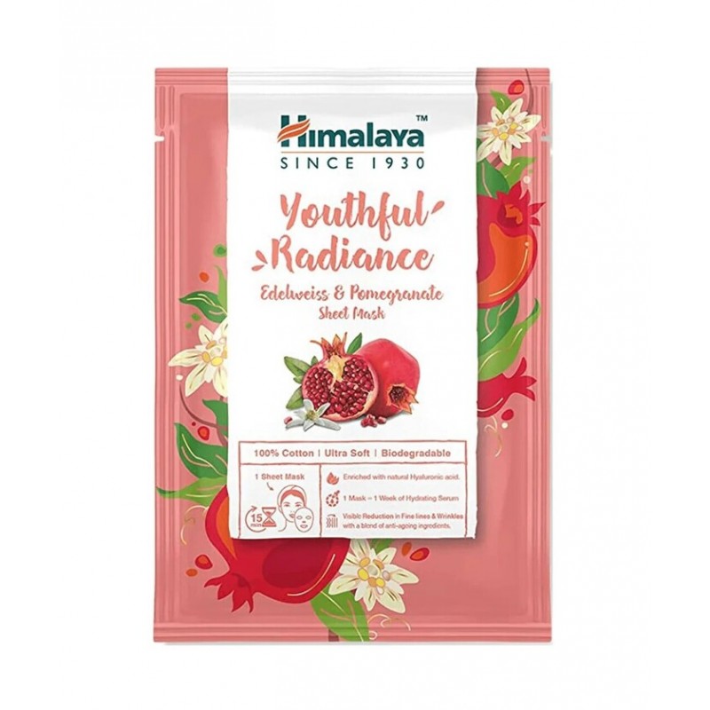 Nuorekkaan säteilyn Edelweiss & Granaattiomena naamio, Himalaya, 30ml