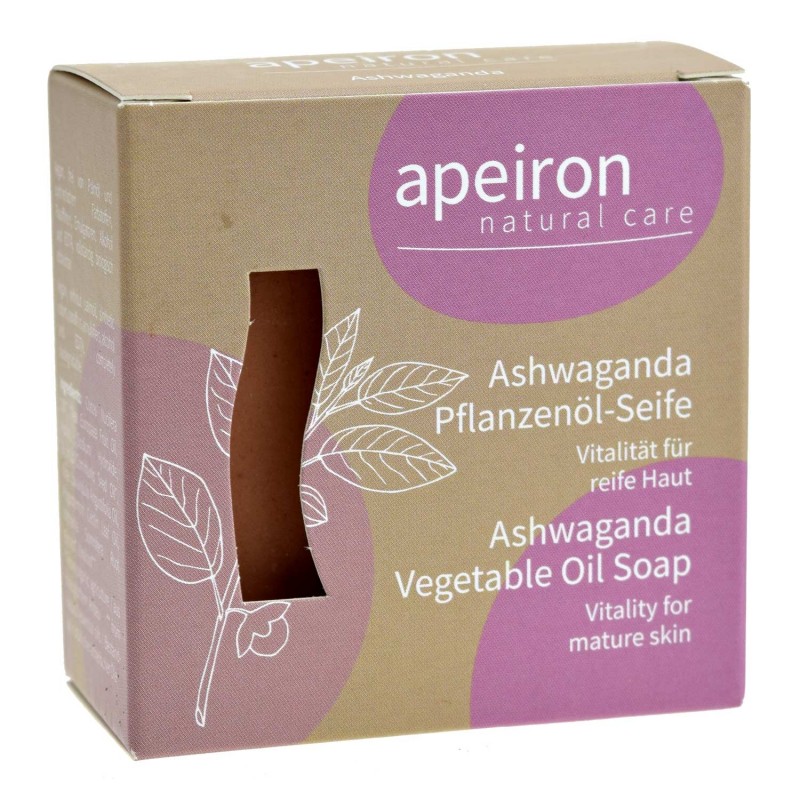 Yrttiöljysaippua Ashwaganda, Apeiron, 100 g