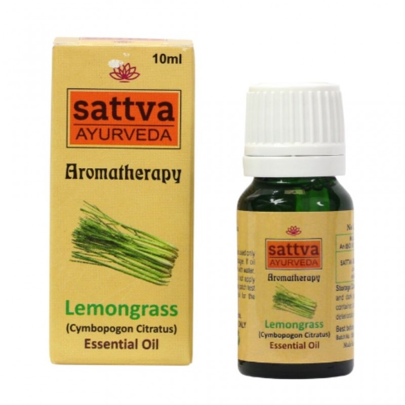 Эфирное масло лемонграсса LEMONGRASS, Sattva Ayurveda, 10мл