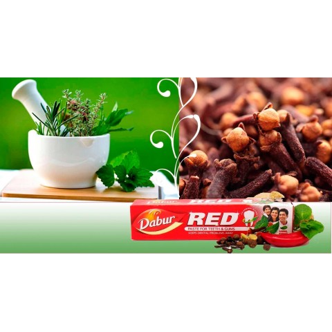 Hammastahna 7 lääkekasvilla RED, Dabur, 200g