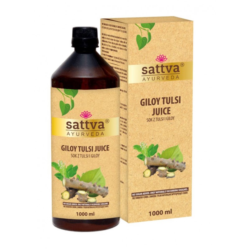 Giloy and Tulsi juice, Sattva Ayurveda, 1l