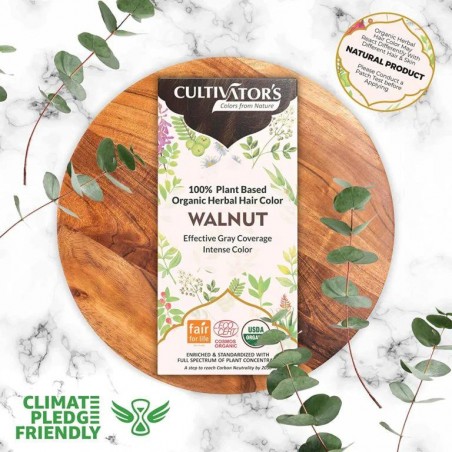 Kasvisvaalea ja keskiruskea hiusväri Walnut, Cultivator's, 100g