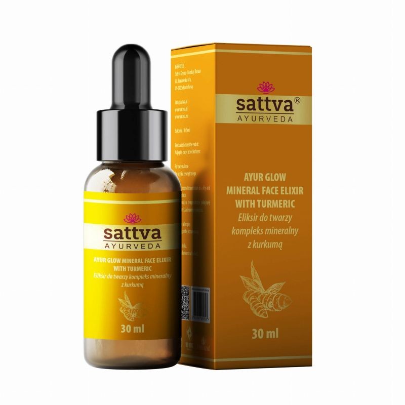 Kasvoseerumi kurkumalla Ayur Glow Mineral Elixir, Sattva Ayurveda, 30ml