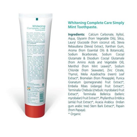 Valkaiseva hammastahna Simply Mint Complete Care Botanique, Himalaya, 150g