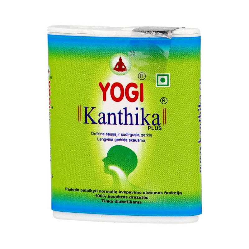 Kurkun imeskelytabletit Kanthika Plus, Yogi, 70 imeskelytablettia