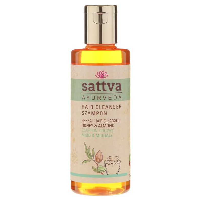 Nourishing hair shampoo with honey and almonds Honey, Sattva Ayurveda, 210ml