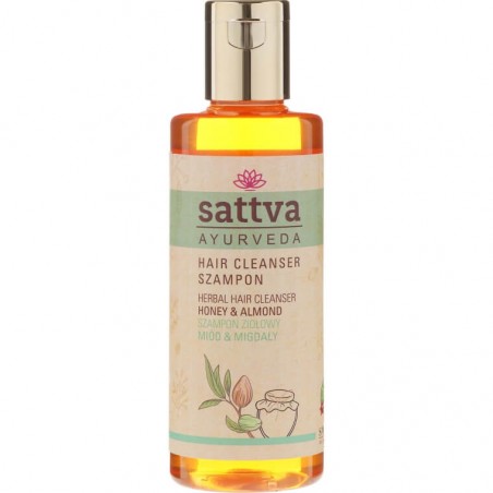 Nourishing hair shampoo with honey and almonds Honey, Sattva Ayurveda, 210ml