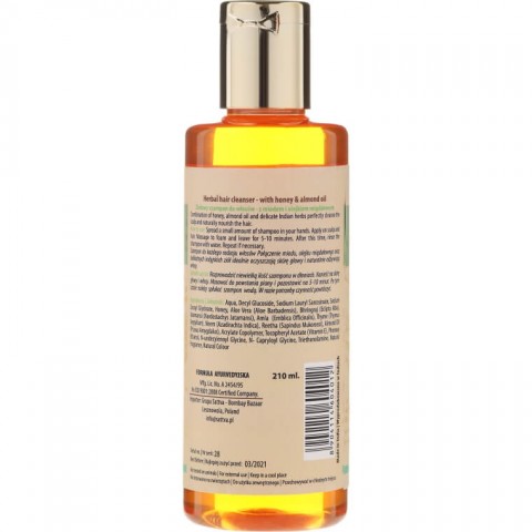 Ravitseva hiusshampoo hunajalla ja mantelihunajalla, Sattva Ayurveda, 210ml