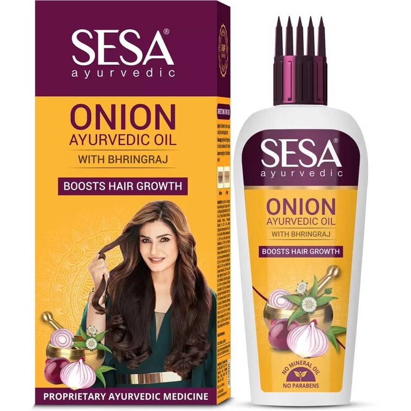 Ayurvedic Hair Oil with Garlic Oil and Bhringraj, Sesa, 50ml Ayurvedic Hair Oil with Garlic Oil and Bhringraj, Sesa, 50ml