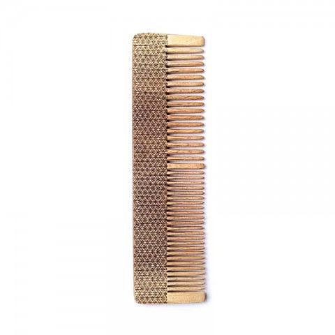 Double natural Neem comb Flower of Life, 19cm