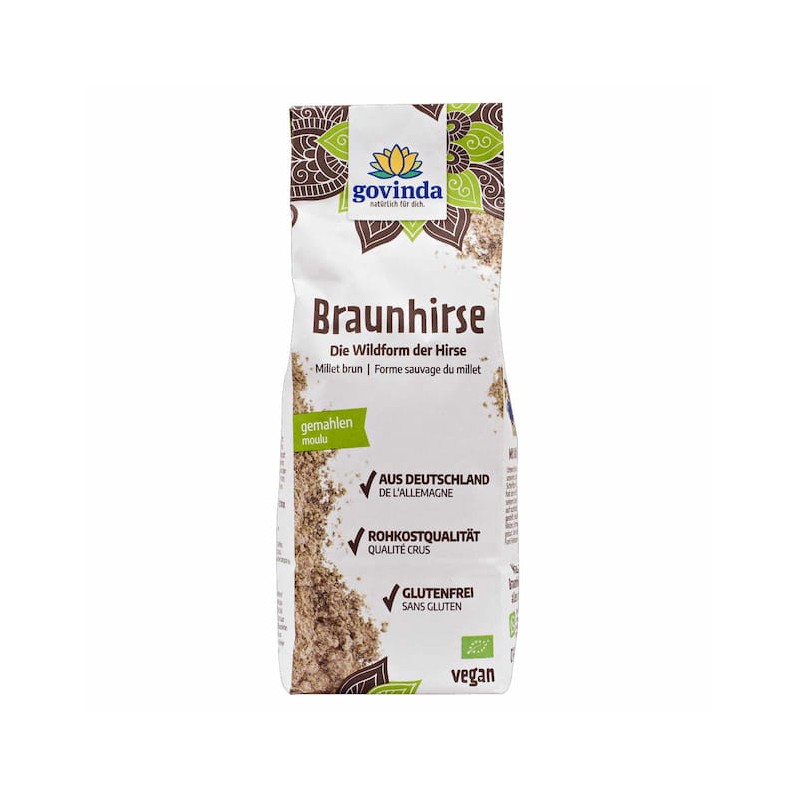 Ruskea durrajauho, luomu, Govinda, 500g Ruskea durrajauho, luomu, Govinda, 500g