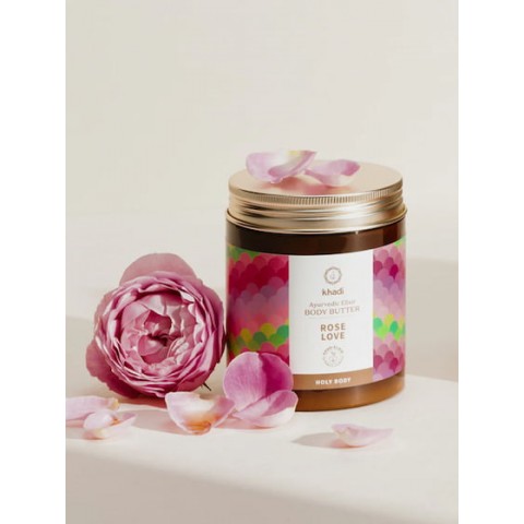 Ayurvedinen vartalovoi Ruusu Rakkaus, Khadi, 250 ml