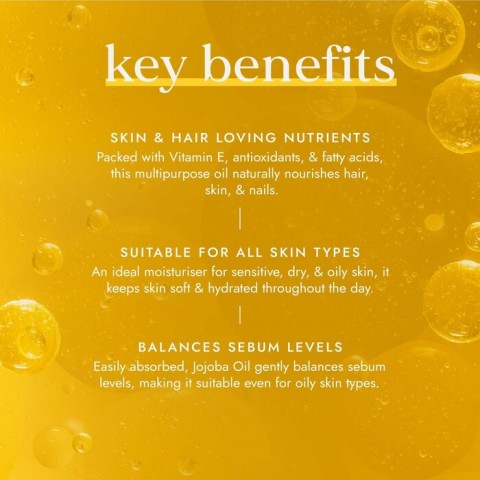 Jojobaöljy Golden, kylmäpuristettu, luomu, Fushi, 30ml