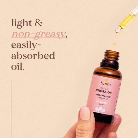 Jojobaöljy Golden, kylmäpuristettu, luomu, Fushi, 30ml