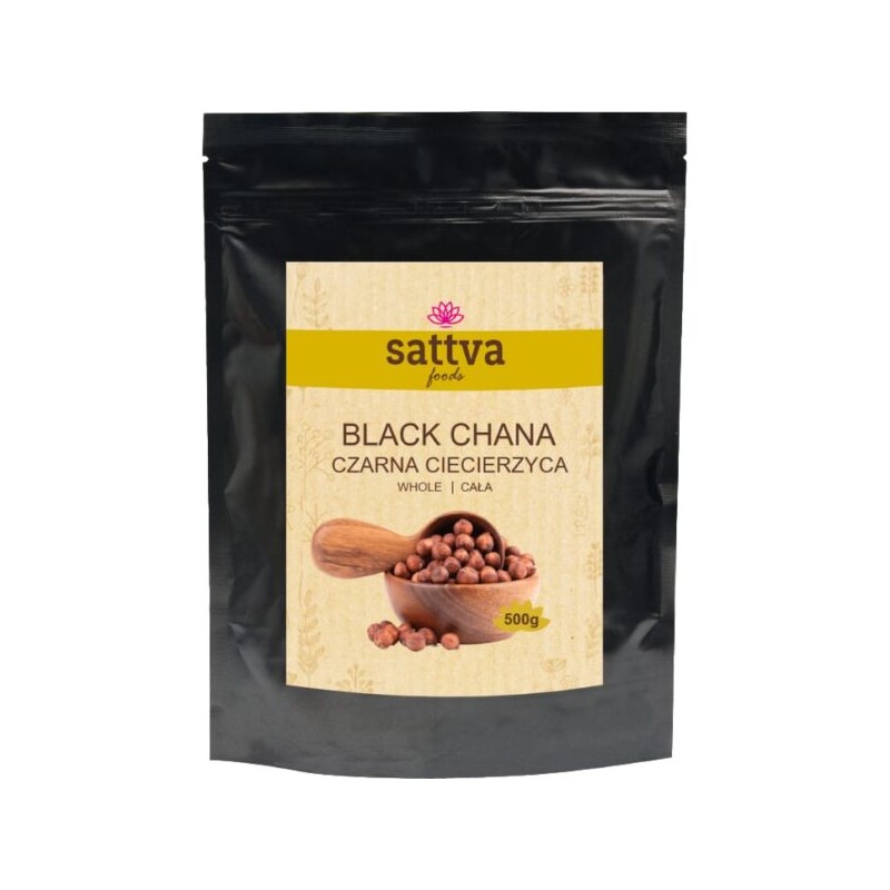 Mustat kikherneet (Kala Chana), kokonaiset, Sattva Foods, 500 g
