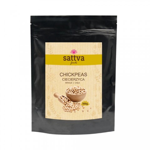 Kokonaisia kikherneitä, Sattva Foods, 500g