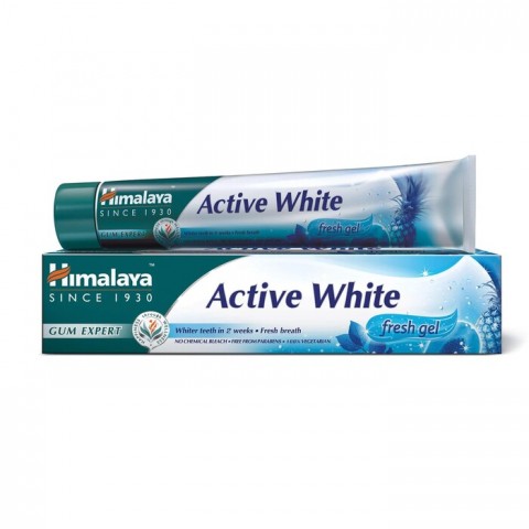 Освежающий отбеливающий гель для зубов Active White Fresh Gel, Himalaya, 75 мл