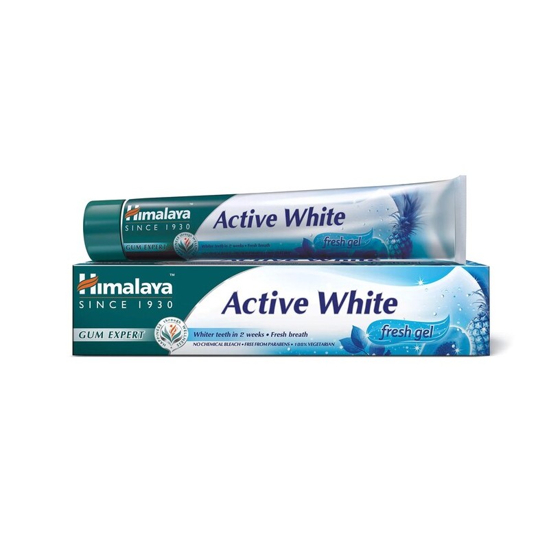 Virkistävä valkaiseva hammasgeeli Active White Fresh Gel, Himalaya, 75ml