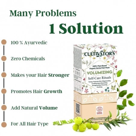 Kasviperäinen hiusnaamio jauhe volyymille Volumizing, Cultivator's, 100g