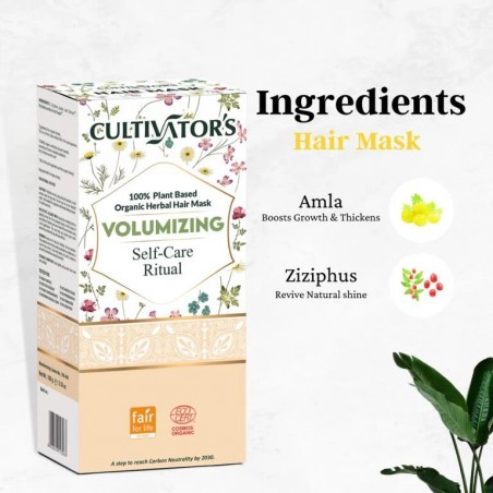 Kasviperäinen hiusnaamio jauhe volyymille Volumizing, Cultivator's, 100g