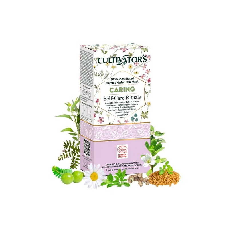 Suojaava kasviperäinen hiusnaamio jauhe Caring, Cultivator's, 100g Suojaava kasviperäinen hiusnaamio jauhe Caring, Cultivator's, 100g