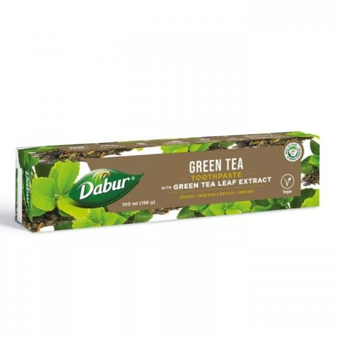 Vihreää teetä sisältävä yrttihammastahna Vihreä tee, Dabur, 100 ml