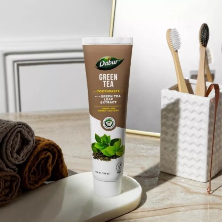 Vihreää teetä sisältävä yrttihammastahna Vihreä tee, Dabur, 100 ml