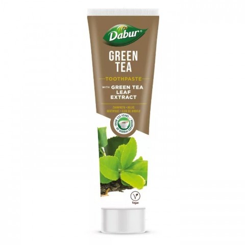 Vihreää teetä sisältävä yrttihammastahna Vihreä tee, Dabur, 100 ml