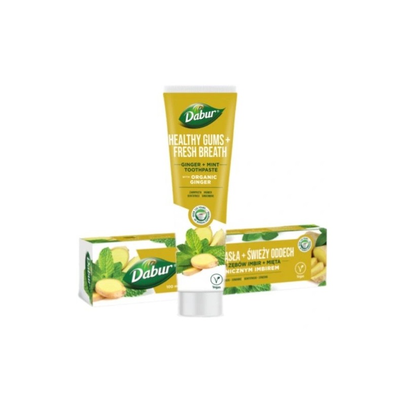 Yrttihammastahna Inkivääri Minttu Terveet ikenet, Dabur, 100 ml Yrttihammastahna Inkivääri Minttu Terveet ikenet, Dabur, 100 ml