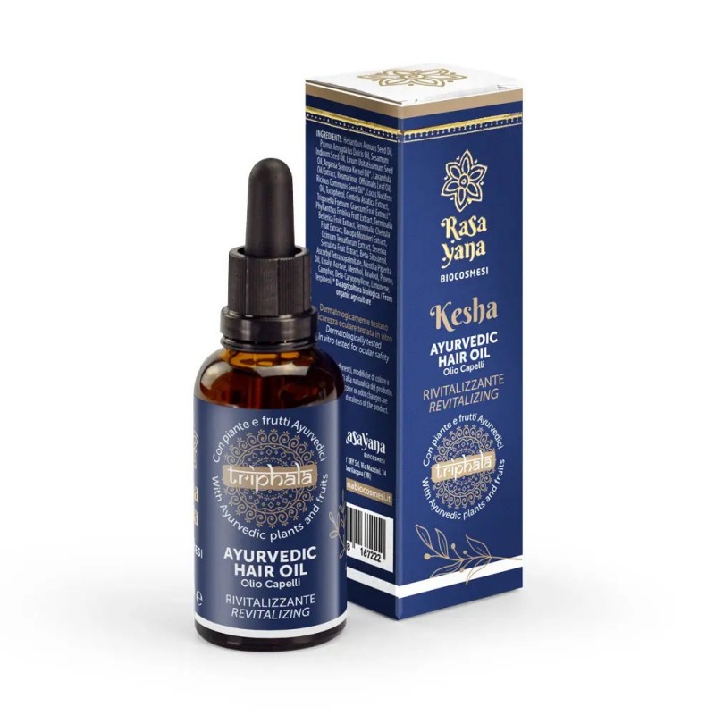 Elvyttävä hiusöljy Triphala KESHA:lla, Rasayana Biocosmesi, 50ml Elvyttävä hiusöljy Triphala KESHA:lla, Rasayana Biocosmesi, 50ml