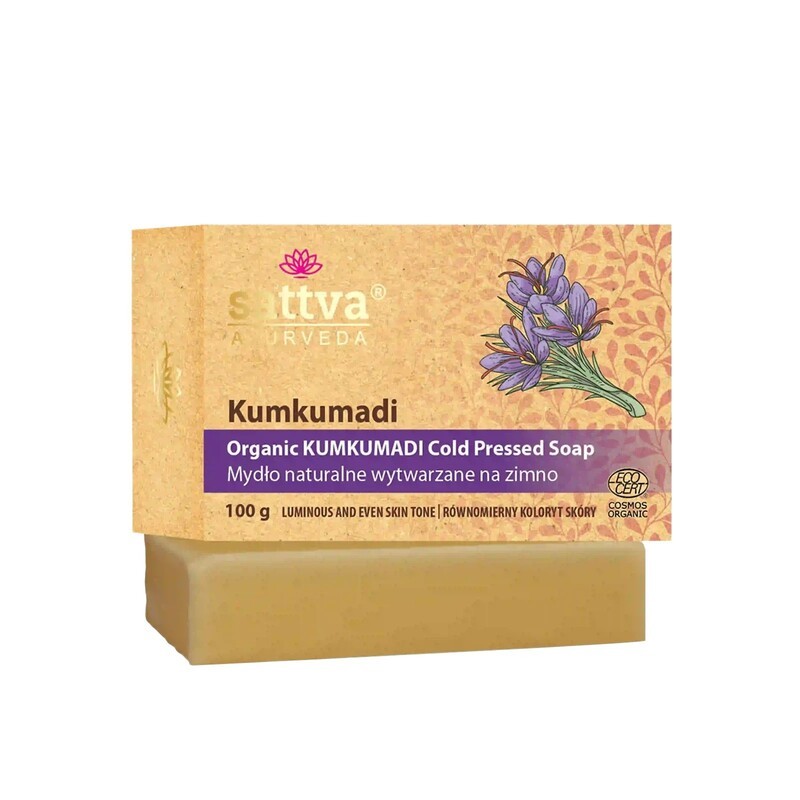 Kumkumadi sahrami saippua, luomu, Sattva Ayurveda, 100g Kumkumadi sahrami saippua, luomu, Sattva Ayurveda, 100g