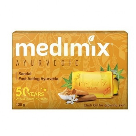 Medimix Sandal - Ayurvedinen saippua santelipuun ja Eladi-öljyn kanssa, 125 g