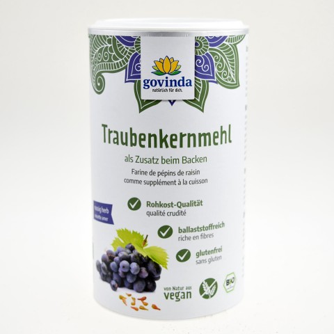 Rypäleensiemenjauho, luomu, Govinda, 200g