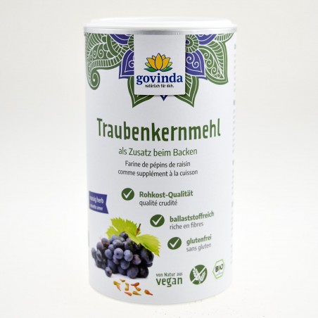 Rypäleensiemenjauho, luomu, Govinda, 200g