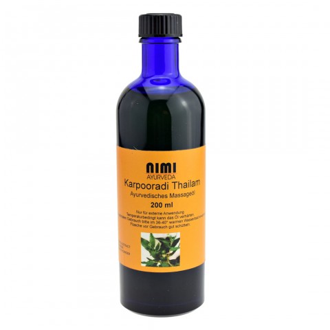 Karpooradi Thailam rentouttava hierontaöljy, Nimi Ayurveda, 200 ml