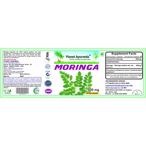 Aliejinė Moringa, Planet Ayurveda, 60 kapsulių