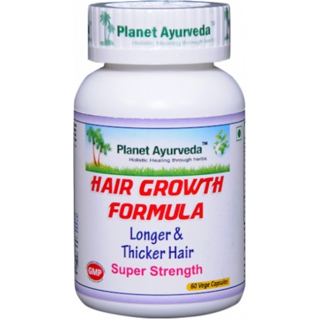 Пищевая добавка Hair Growth Formula, Planet Ayurveda, 60 капсул