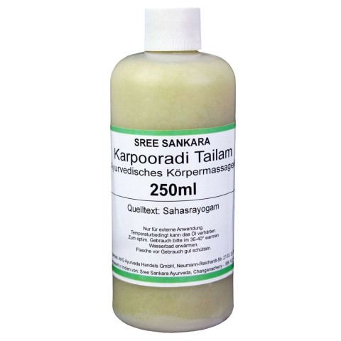 Masažo aliejus Kapooradi Thailam, Sree Sankara, 250 ml