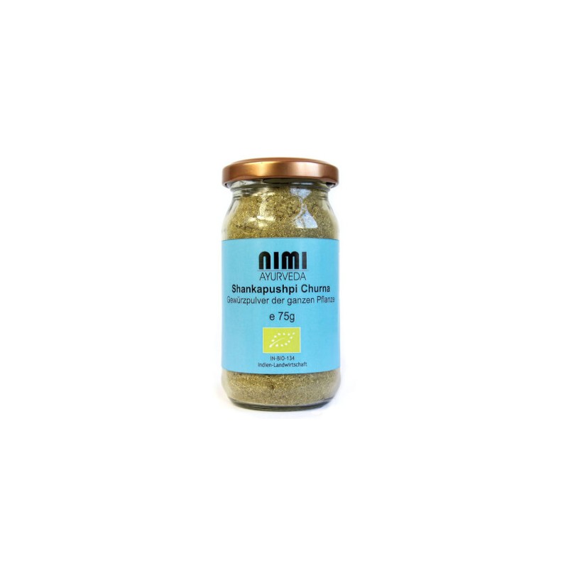 Shankapushpi (Mėlynosios balnapupės) milteliai, ekologiški, Nimi Ayurveda, 75g