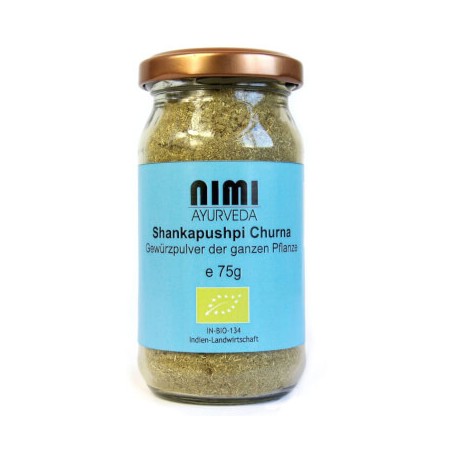 Shankapushpi (Mėlynosios balnapupės) milteliai, ekologiški, Nimi Ayurveda, 75g