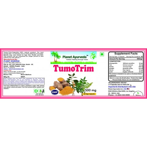 Food supplement TumoTrim, Planet Ayurveda, organic, 60 capsules