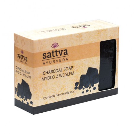 Soap with activated carbon Charcoal, Sattva Ayurveda, 125g